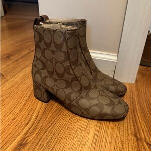 Brown Coach Ankle Boots